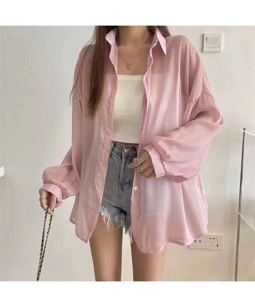 Burner(バーナー)の「【OKUOKU 0909】カラー シアー シャツ oku-tops-677630247305-15(シャツ/ブラウス・レディース・C/D/E/F/A/H/J/K/G/I・FREE)」の9枚目の写真