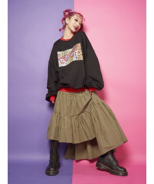 jouetie（ジュエティ）の「ANNA SUI KOZIKトリムプルオーバー【コラボ/スウェット】（スウェット・レディース・ブルー/オフホワイト/ブラック・MEDIUM）」の9枚目の写真