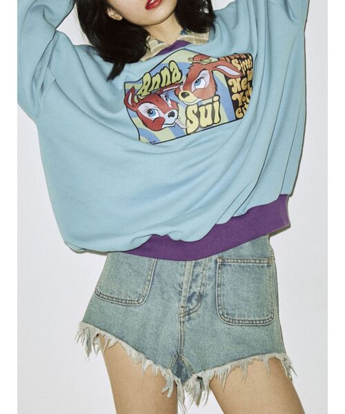 jouetie（ジュエティ）の「ANNA SUI KOZIKトリムプルオーバー【コラボ/スウェット】（スウェット・レディース・ブルー/オフホワイト/ブラック・MEDIUM）」の13枚目の写真