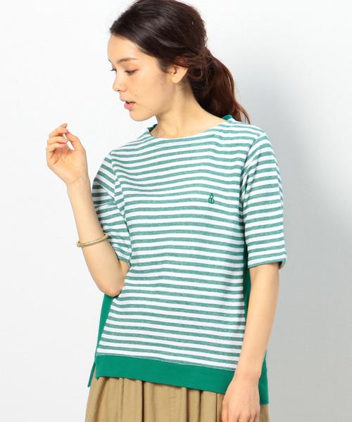 coen(コーエン)の「【MBC】カノコボーダー×ムジプルオーバー(Tシャツ/カットソー・レディース・ケリー/ネイビー・MEDIUM/LARGE)」の1枚目の写真