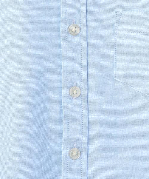 green label relaxing（グリーンレーベルリラクシング）の「オックス リブライン ショートスリーブシャツ◆（シャツ/ブラウス・キッズ・ホワイト/ライトブルー・135/S/105/L/125/M/115/95）」の7枚目の写真