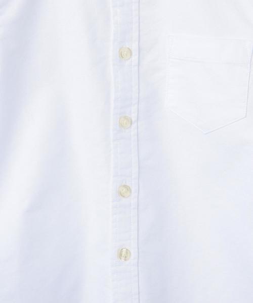 green label relaxing（グリーンレーベルリラクシング）の「オックス リブライン ショートスリーブシャツ◆（シャツ/ブラウス・キッズ・ホワイト/ライトブルー・135/S/105/L/125/M/115/95）」の10枚目の写真