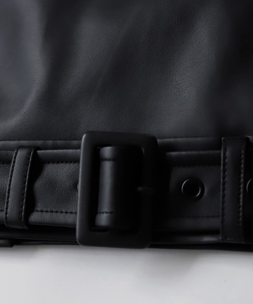 antiqua（アンティカ）の「マットな風合い、上質なライダースジャケット！（ライダースジャケット・レディース・ブラック・M/L）」の12枚目の写真