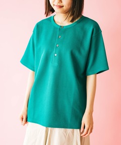 7.2ozドライワッフルヘンリーネック