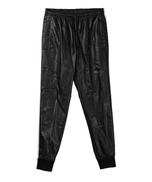 LUXSTYLE(ラグスタイル)の「PUレザージョガーパンツ(その他パンツ・メンズ・ブラック×ホワイト/ブラック×ブラック・M/XL/L)」の19枚目の写真
