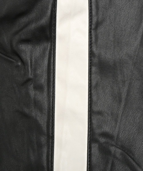 LUXSTYLE(ラグスタイル)の「PUレザージョガーパンツ(その他パンツ・メンズ・ブラック×ホワイト/ブラック×ブラック・M/XL/L)」の22枚目の写真