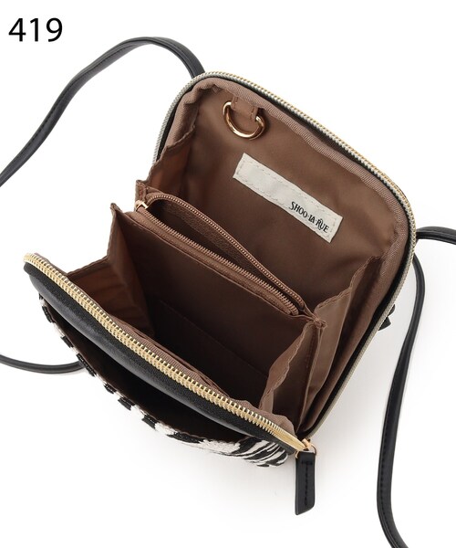 SHOO・LA・RUE(シューラルー)の「◆お財布としても使える!ミニ ショルダーバッグ(ショルダーバッグ・レディース・アイボリー/ブラック/ブラック系5/ブルー/オレンジ/ブラック系3・00)」の15枚目の写真