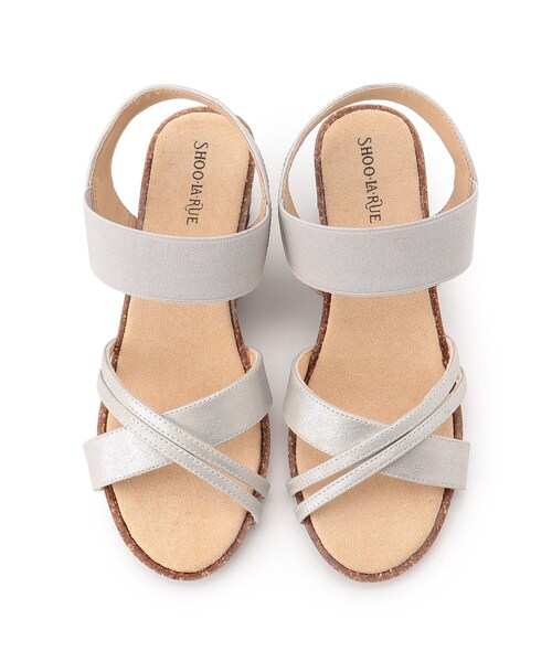 SHOO・LA・RUE(シューラルー)の「◆【累計31万足/シューダル】片手ではける ラウンドクロスサンダル(サンダル・レディース・ゴールド/ネイビー/シルバー/ブラック・25/35/45)」の9枚目の写真