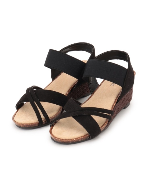 SHOO・LA・RUE(シューラルー)の「◆【累計31万足/シューダル】片手ではける ラウンドクロスサンダル(サンダル・レディース・ゴールド/ネイビー/シルバー/ブラック・25/35/45)」の14枚目の写真