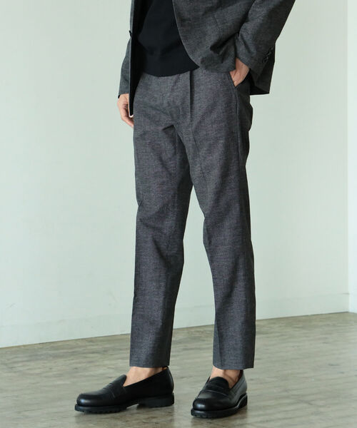 B:MING by BEAMS(ビーミングバイビームス)の「B:MING by BEAMS / COOL DOTS(R)ソリッド 1プリーツ スラックス (セットアップ対応)(スラックス・メンズ・チャコールグレー・SMALL/MEDIUM/LARGE)」の2枚目の写真