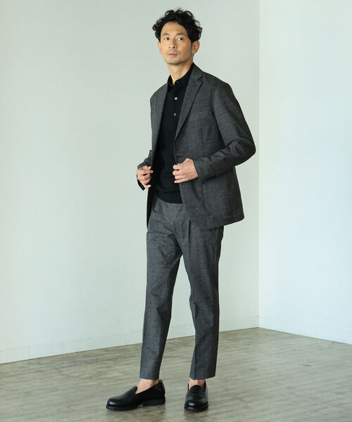 B:MING by BEAMS(ビーミングバイビームス)の「B:MING by BEAMS / COOL DOTS(R)ソリッド 1プリーツ スラックス (セットアップ対応)(スラックス・メンズ・チャコールグレー・SMALL/MEDIUM/LARGE)」の4枚目の写真