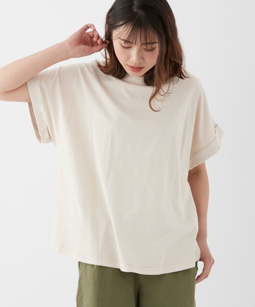 Ocean Pacific(オーシャンパシフィック)の「【OP:オーピー】レディース半袖ピグメントTシャツ(Tシャツ/カットソー・レディース・チャコールグレー/パープル系その他/ベージュ・LARGE/MEDIUM)」の3枚目の写真