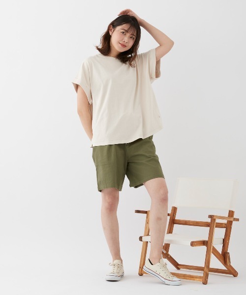 Ocean Pacific(オーシャンパシフィック)の「【OP:オーピー】レディース半袖ピグメントTシャツ(Tシャツ/カットソー・レディース・チャコールグレー/パープル系その他/ベージュ・LARGE/MEDIUM)」の15枚目の写真