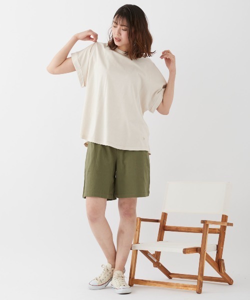 Ocean Pacific(オーシャンパシフィック)の「【OP:オーピー】レディース半袖ピグメントTシャツ(Tシャツ/カットソー・レディース・チャコールグレー/パープル系その他/ベージュ・LARGE/MEDIUM)」の13枚目の写真