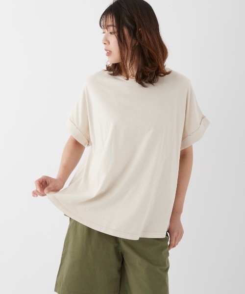 Ocean Pacific(オーシャンパシフィック)の「【OP:オーピー】レディース半袖ピグメントTシャツ(Tシャツ/カットソー・レディース・チャコールグレー/パープル系その他/ベージュ・LARGE/MEDIUM)」の16枚目の写真