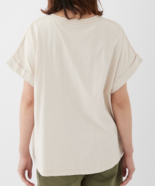 Ocean Pacific(オーシャンパシフィック)の「【OP:オーピー】レディース半袖ピグメントTシャツ(Tシャツ/カットソー・レディース・チャコールグレー/パープル系その他/ベージュ・LARGE/MEDIUM)」の21枚目の写真