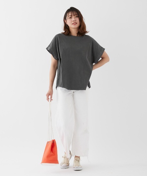 Ocean Pacific(オーシャンパシフィック)の「【OP:オーピー】レディース半袖ピグメントTシャツ(Tシャツ/カットソー・レディース・チャコールグレー/パープル系その他/ベージュ・LARGE/MEDIUM)」の5枚目の写真