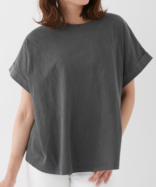 Ocean Pacific(オーシャンパシフィック)の「【OP:オーピー】レディース半袖ピグメントTシャツ(Tシャツ/カットソー・レディース・チャコールグレー/パープル系その他/ベージュ・LARGE/MEDIUM)」の9枚目の写真