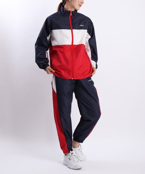 FILA 裏メッシュウィンドパンツ　ジャケットセット FILA フィラ メンズ 裏メッシュウォームアップスーツ 上下