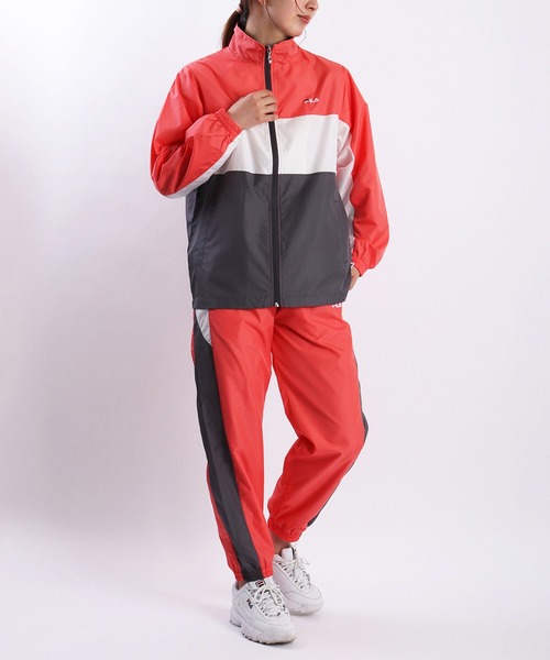 FILA 裏メッシュウィンドパンツ　ジャケットセット FILA（フィラ）の「裏メッシュ デュスポ生地 ウィンドジャケット