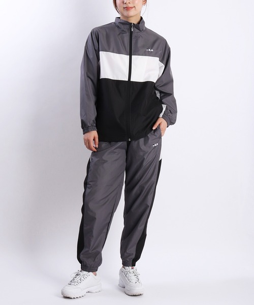 FILA 裏メッシュウィンドパンツ　ジャケットセット FILA（フィラ）の「裏メッシュ デュスポ生地 ウィンドジャケット