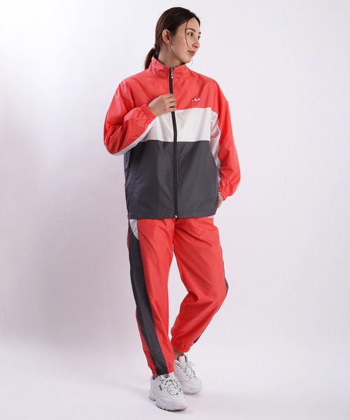 FILA レディースウエア　ジャガードフーデイとキュロットのセットアップ FILA レディースウエア ジャガードフーデイとキュロットの