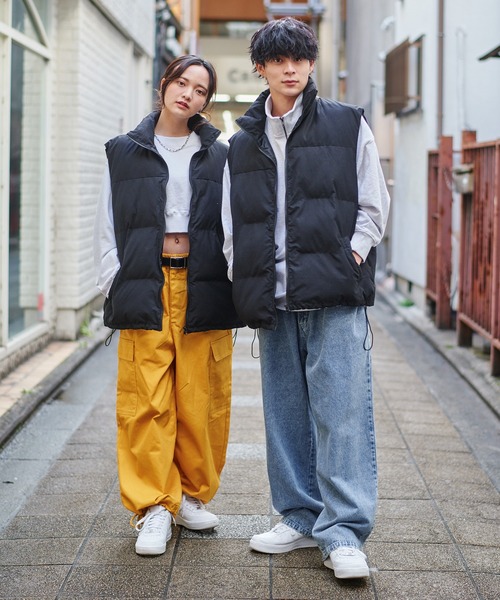 SPINNS（スピンズ）の「【ビックシルエット】ジップアップ フェイクダウンベスト（ダウンベスト・メンズ・ブラック・ONESIZE）」の13枚目の写真