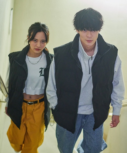 SPINNS（スピンズ）の「【ビックシルエット】ジップアップ フェイクダウンベスト（ダウンベスト・メンズ・ブラック・ONESIZE）」の16枚目の写真