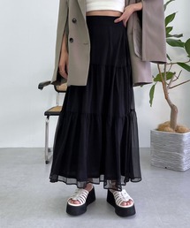 Heather | シアーティアードロングスカート 195443(スカート)