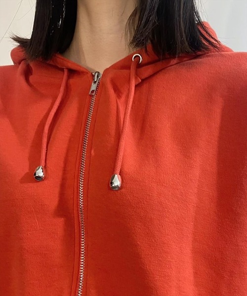 REDYAZEL（レディアゼル）の「ドルマンジップパーカー（パーカー・レディース・オフホワイト/サックスブルー/ネイビー/オレンジ・FREE）」の11枚目の写真