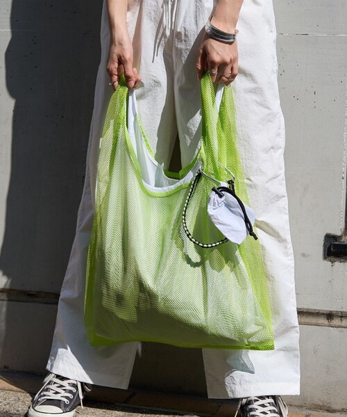 FREAK'S STORE(フリークスストア)の「MULTI WAYメッシュバッグ/マルチウェイメッシュバッグ(トートバッグ・レディース・ピンク/ブラック/グリーン/ベージュ/オリーブ・ONE SIZE)」の11枚目の写真