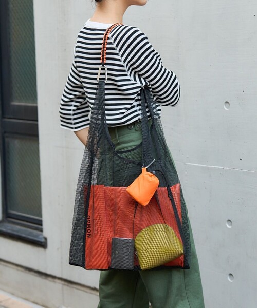 FREAK'S STORE(フリークスストア)の「MULTI WAYメッシュバッグ/マルチウェイメッシュバッグ(トートバッグ・レディース・ピンク/ブラック/グリーン/ベージュ/オリーブ・ONE SIZE)」の12枚目の写真