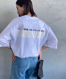 [1PIU1UGUALE3 RELAX/ウノピゥウノウグァーレトレ リラックス] 別注 ダブルプリント ショートスリーブTシャツ