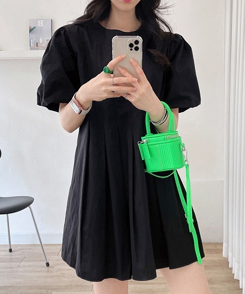 FREE STYLISTS(フリー スタイリスト)の「YUGA_YGMC ランタンスリーブ フレアミニワンピース(ワンピース・レディース・ブラック/オフホワイト/ホワイト・FREE)」の22枚目の写真