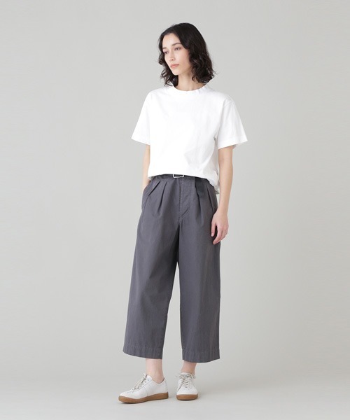 MHL.(エムエイチエル)の「LIGHTWEIGHT MATT COTTON JERSEY(Tシャツ/カットソー・レディース・ホワイト・2)」の3枚目の写真