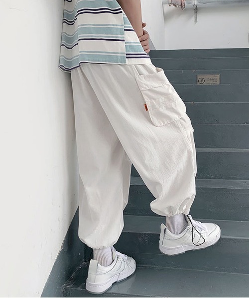 NEW GENTLEMAN（ニュージェントルマン）の「マーべリック ワイドストレート バルーンカーゴ（カーゴパンツ・メンズ・ホワイト/ブラック/オリーブ・S/M/L）」の21枚目の写真