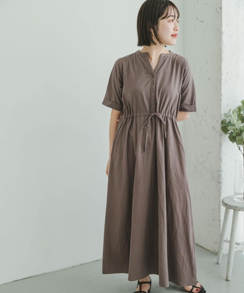 ITEMS URBANRESEARCH（アイテムズ アーバンリサーチ）の「ドライコットンワンピース（ワンピース・レディース・チャコールグレー/モカ/ブルー/レッド系その他・FREE）」の13枚目の写真