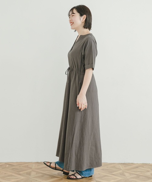 ITEMS URBANRESEARCH（アイテムズ アーバンリサーチ）の「ドライコットンワンピース（ワンピース・レディース・チャコールグレー/モカ/ブルー/レッド系その他・FREE）」の20枚目の写真