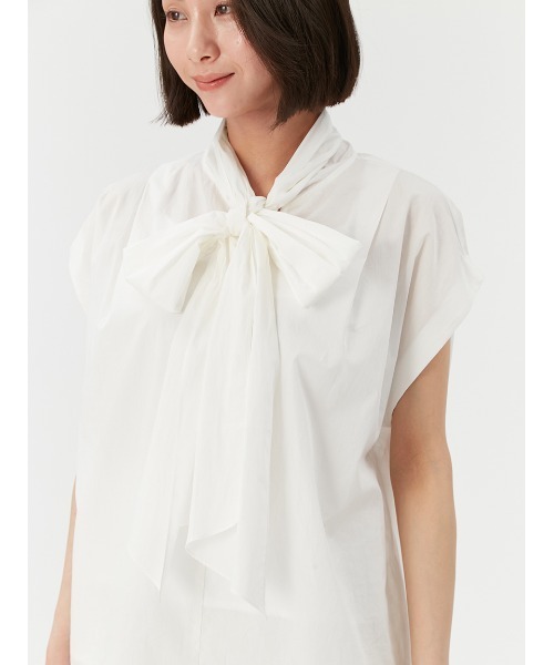 FRAY I.D(フレイアイディー)の「ボウタイノースリーブブラウス(シャツ/ブラウス・レディース・ホワイト/ライトブルー/ブラウン・FREE)」の20枚目の写真