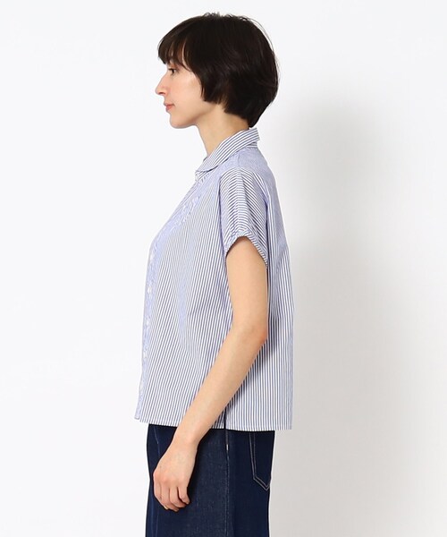 LAURA ASHLEY（ローラアシュレイ）の「ラウンドカラーブラウス半袖（シャツ/ブラウス・レディース・ネイビー系2/ネイビー系1・38）」の9枚目の写真