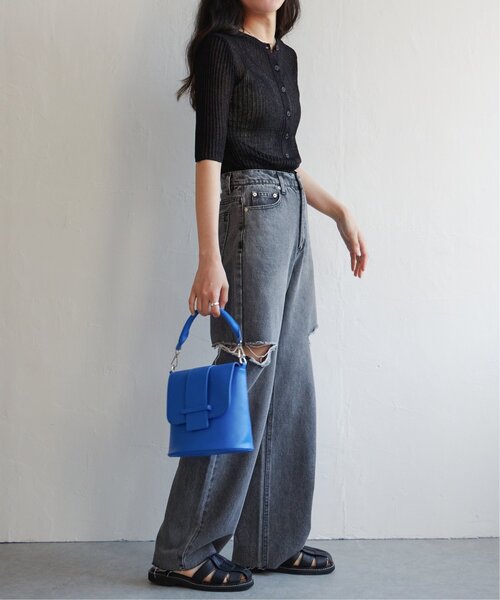 VENCEEXCHANGE（ヴァンスエクスチェンジ）の「ラメシアーリブ2WAYカーディガン（カーディガン/ボレロ・レディース・ベージュ/ブラウン/グレー/ブラック・FREE）」の10枚目の写真