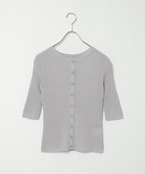 VENCEEXCHANGE（ヴァンスエクスチェンジ）の「ラメシアーリブ2WAYカーディガン（カーディガン/ボレロ・レディース・ベージュ/ブラウン/グレー/ブラック・FREE）」の18枚目の写真