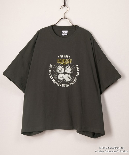 The Beatles(ザビートルズ)の「【THE BEATLES】スーパーワイドシルエットサークルデザインTシャツ(Tシャツ/カットソー・メンズ・チャコールグレー/ホワイト/ホワイト系その他・L/M)」の3枚目の写真