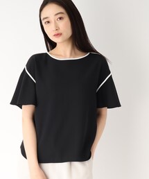 OPAQUE.CLIP | パイピングフレアスリーブブラウス【イージーケア/洗濯機洗い可】(シャツ/ブラウス)