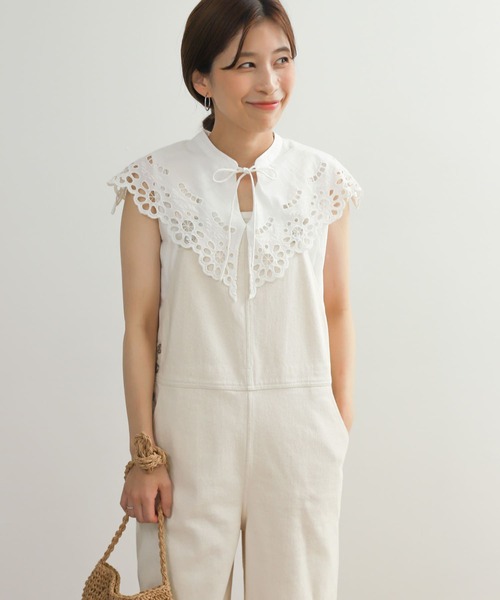 URBAN RESEARCH DOORS（アーバンリサーチドアーズ）の「コットンボイルスカラップブラウス（シャツ/ブラウス・レディース・ブラック/オフホワイト・MEDIUM）」の16枚目の写真