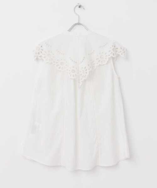 URBAN RESEARCH DOORS（アーバンリサーチドアーズ）の「コットンボイルスカラップブラウス（シャツ/ブラウス・レディース・ブラック/オフホワイト・MEDIUM）」の10枚目の写真