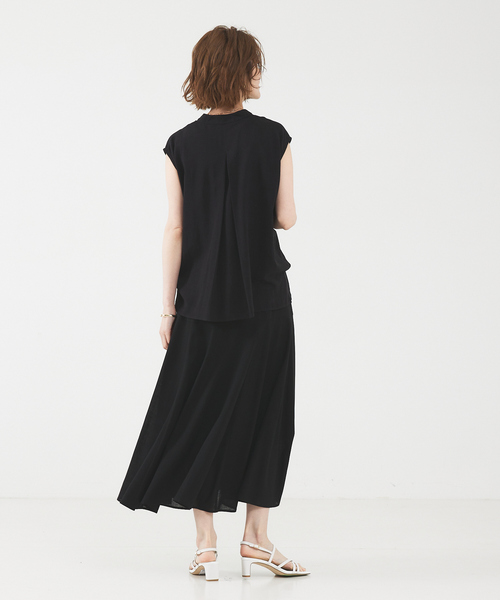 abahouse mavie（アバハウスマヴィ）の「レーヨンリネンノースリーブシャツ（シャツ/ブラウス・レディース・ブルー/ブラック/ライトベージュ/ピンク・フリー）」の14枚目の写真