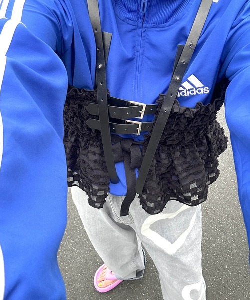 Alley by w closet（アリーバイダブルクローゼット）の「【Alley】プリントデザインデニムパンツ（デニムパンツ・レディース・ブルー系その他/ブルー・FREE）」の5枚目の写真