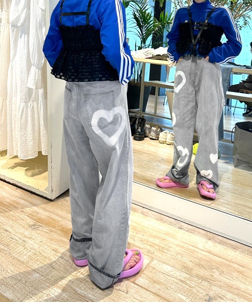 Alley by w closet（アリーバイダブルクローゼット）の「【Alley】プリントデザインデニムパンツ（デニムパンツ・レディース・ブルー系その他/ブルー・FREE）」の7枚目の写真