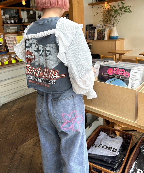 Alley by w closet（アリーバイダブルクローゼット）の「【Alley】プリントデザインデニムパンツ（デニムパンツ・レディース・ブルー系その他/ブルー・FREE）」の16枚目の写真